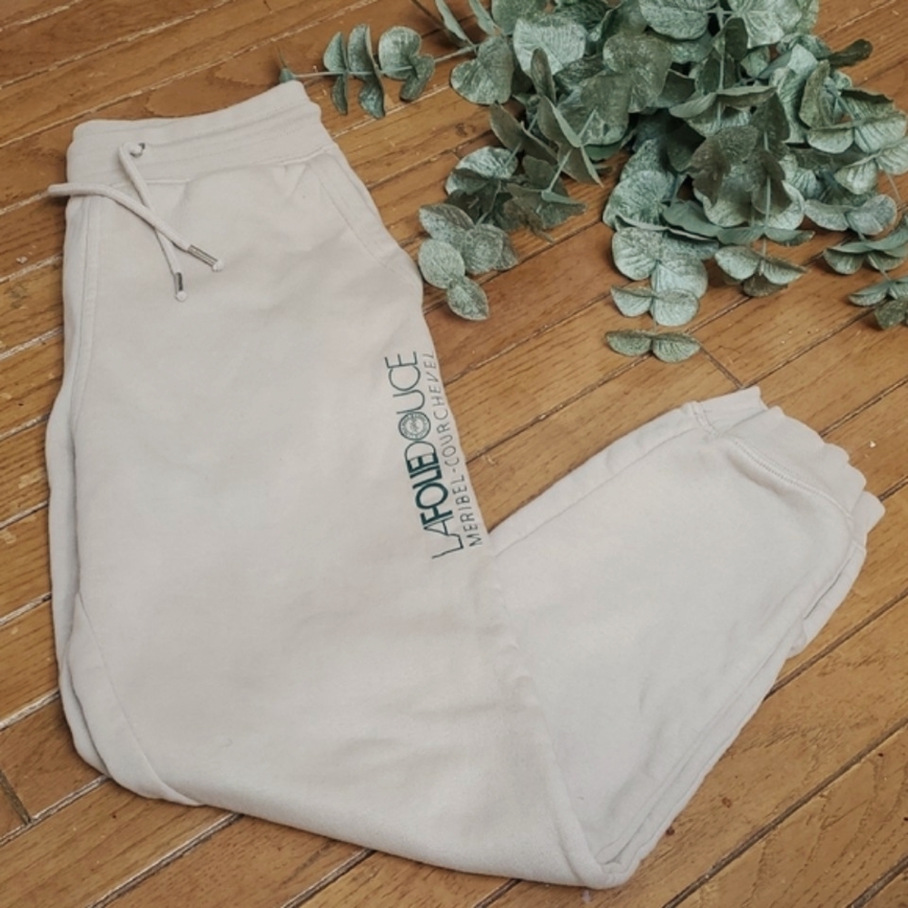 Stanley/Stella Cream Sweatpants with Relaxed Fit and Tapered Ankle
